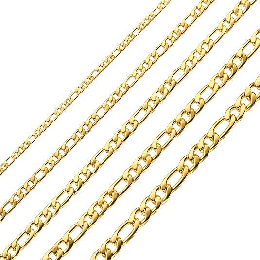European and American Cross-Border Hot-Selling Stainless Steel Nk Figaro Chain Layered Plated Simple Jewelry Men's Hip-Hop Cuban Necklace Wholesale European and American Cross-Border Hot-Selling Stainless Steel Nk Figaro Chain Layered Plated Simple Jewelry Men's Hip-Hop Cuban Necklace Wholesale