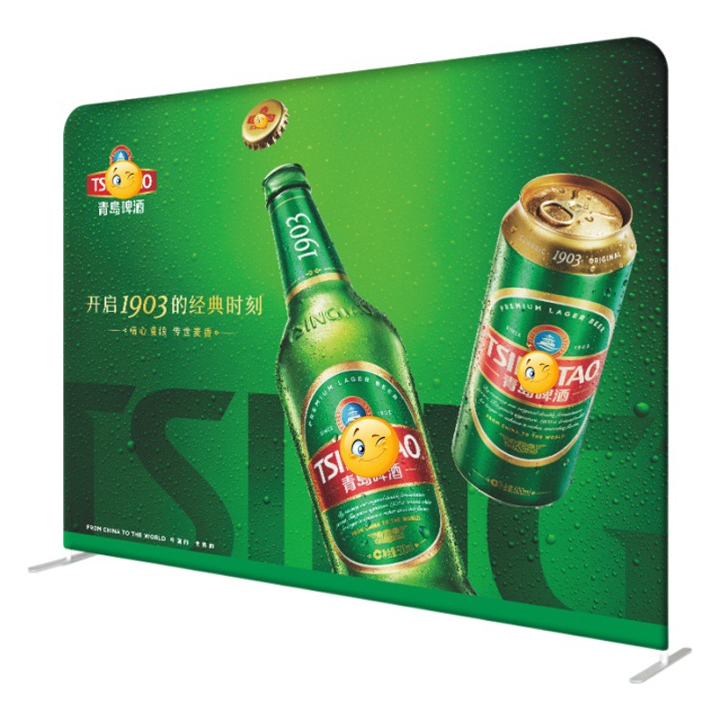 Expositor de exhibición de montaje rápido para ferias internacionales, pared de firmas personalizada para exhibiciones, pared de fondo de malla de aleación de aluminio, soporte de exhibición tipo cartelera