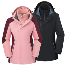 冲锋衣定制工作服印字logo外套加厚工装可拆卸三合一登山服秋冬季