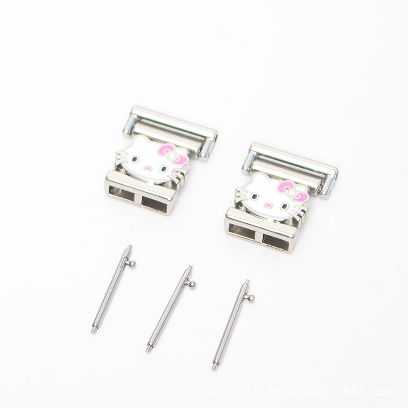 Mèo Kitty Epoxy mới - Bạc / Giao diện 18mm (kèm kim tháo nhanh)