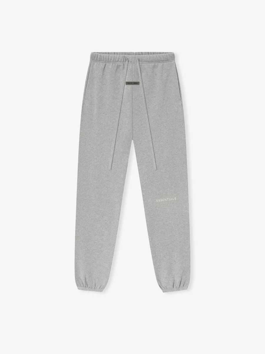 Fear of God Essentials Sweatpants Fleece Metallic Logo Grey