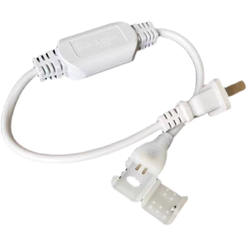 Светодиодная лента с цветной подсветкой 2835, с питанием от сети, водонепроницаемая, с контроллером, 220В, линейная, с коннектором-выпрямителем