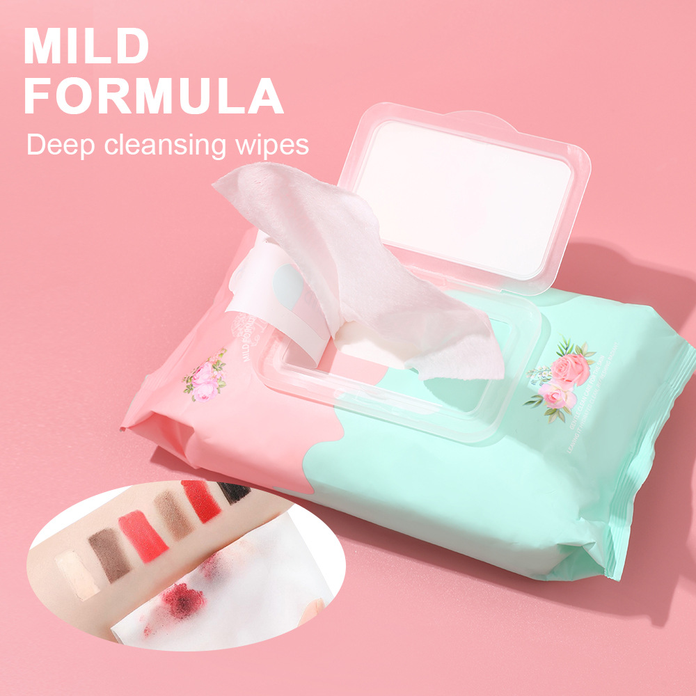 USHAS transfronterizo spot 60 toallas de maquillaje desechables, toallas de limpieza húmeda, toallas de limpieza facial HA427