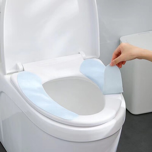 Japanese Home Toilet Seat Warmer Cold and Warm Sticking Waterproof Washable Toilet Seat Cover All Seasons Universal