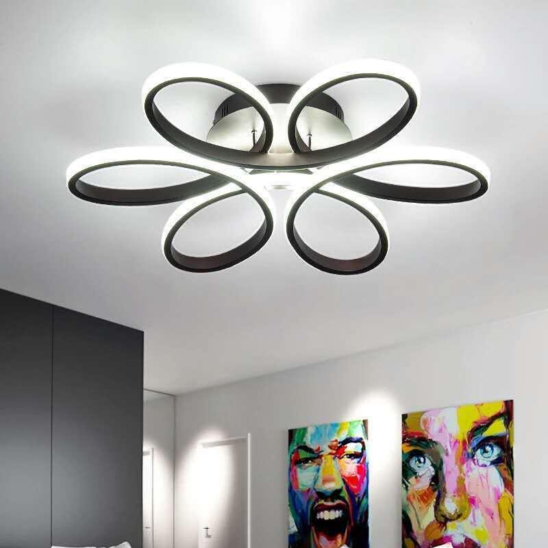 Luz nórdica sala de estar de lujo techo habitación personalizada forma de nudo chino dormitorio Super brillante oro comedor techo lámparas colgantes