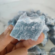 天然藍晶石藍色方解石原石天青石藍色水晶擴項香石原料批發公斤價