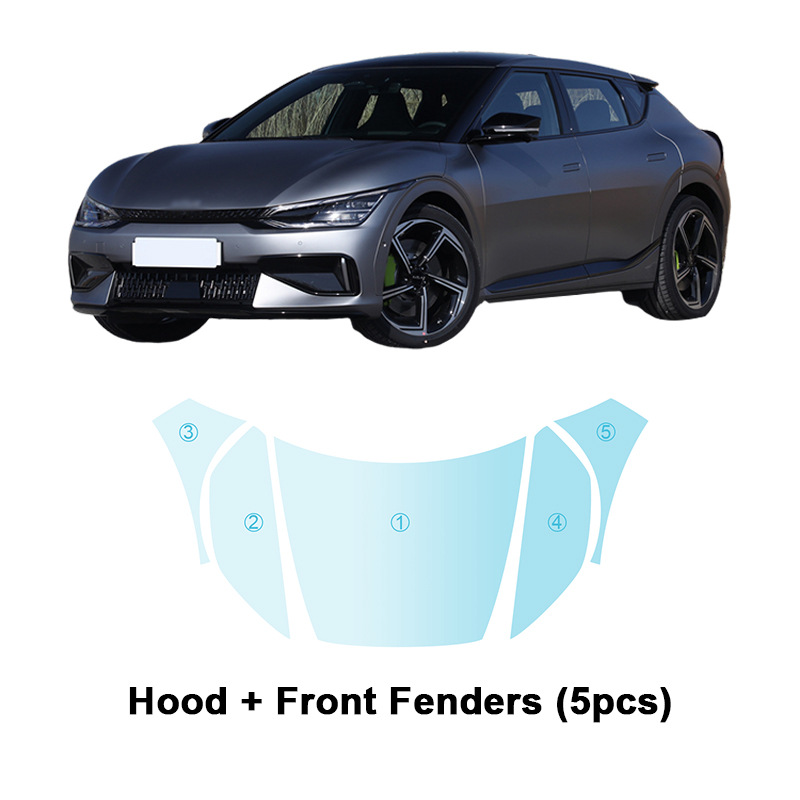 Cross-border special for Kia EV6 GT TPU invisible paint protective film anti-scratch and brightening protective film