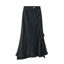 现货2025夏季新款气质时髦蝴蝶结印花长款鱼尾裙半身裙女 3J2S420