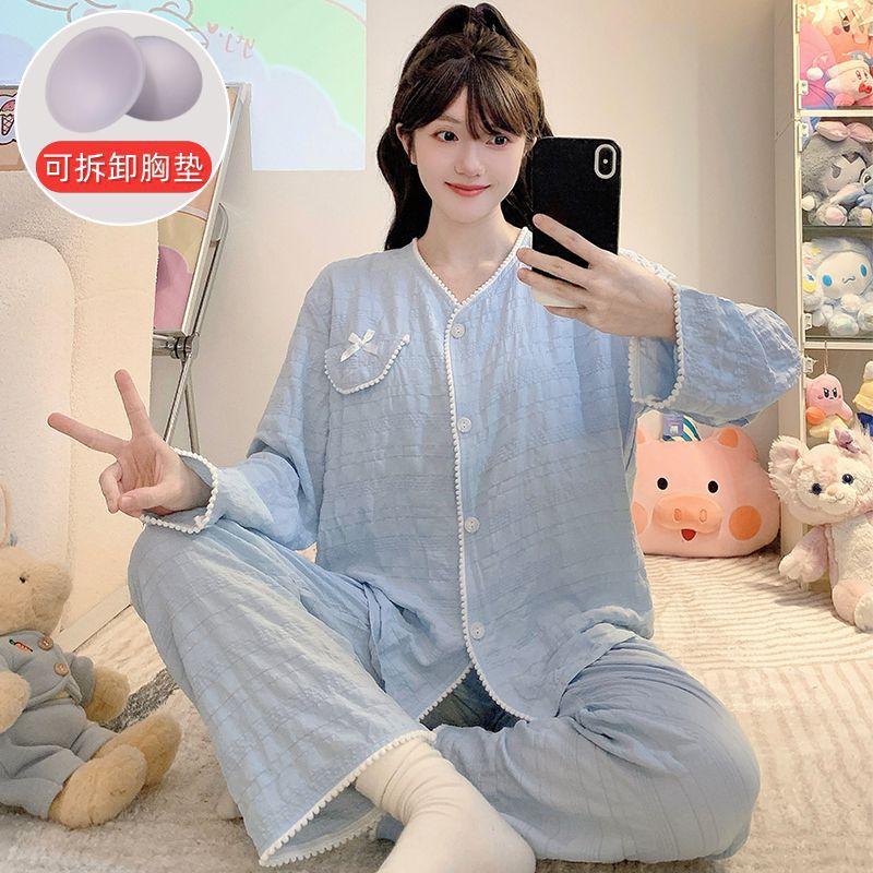 460# 블루 [클라우드 코튼] [탈착식 가슴 패드]