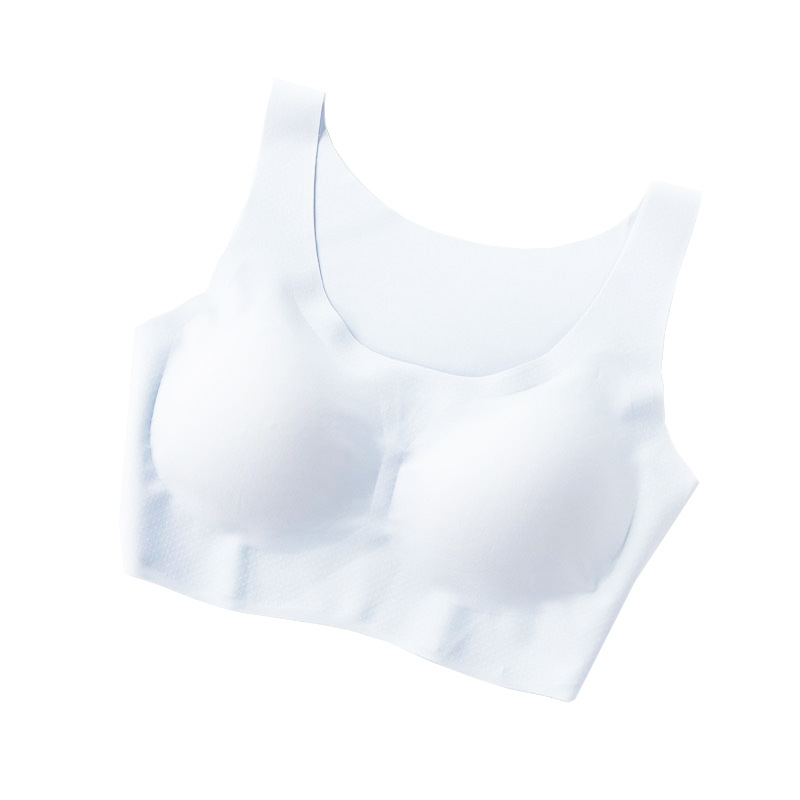 Sujetador de chaleco sin anillo de acero blanco sujetador sin costuras ropa interior sujetador sexy para mujer reunido UBUBRASS