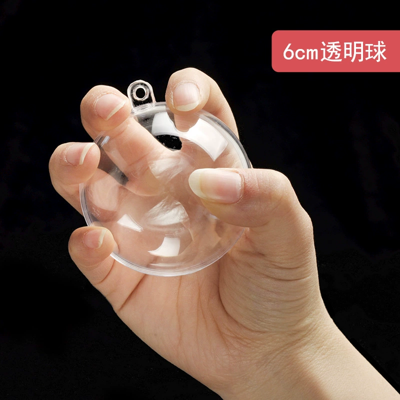 Transparent plastic Christmas pendant, acrylic mousse