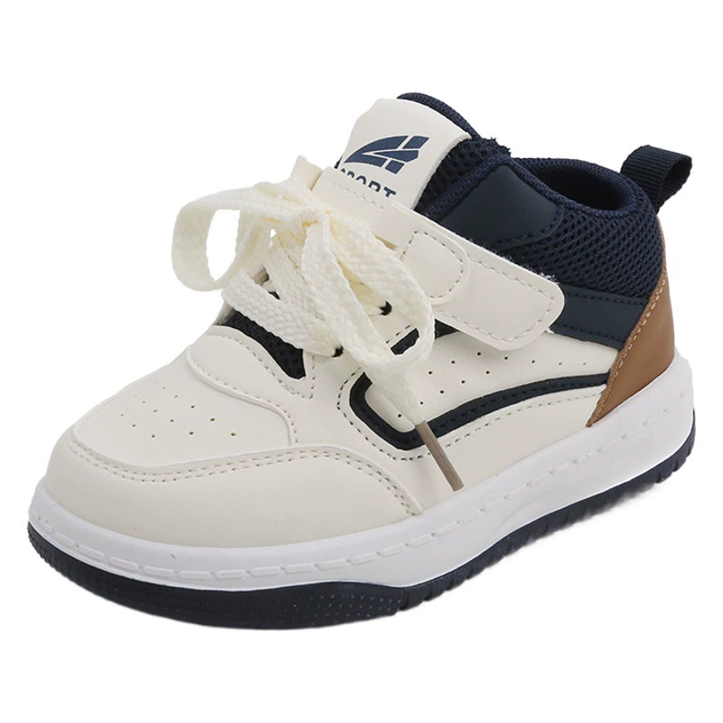 Детские белые туфли. Весна-осень 2021. Новая спортивная обувь для мальчиков. Высокие повседневные кроссовки для девочек. Детская обувь на мягкой подошве.