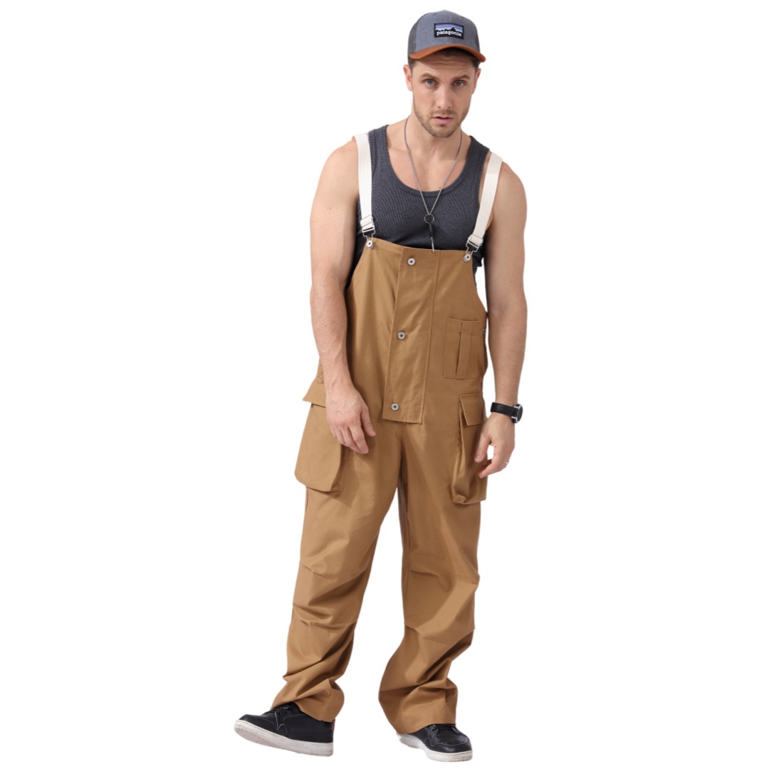 2025 Inverse Craftsman Kaha Ropa de trabajo retro japonesa Monos de bolsillo grandes para hombres y mujeres Estilo BF suelto y delgado para todos los partidos