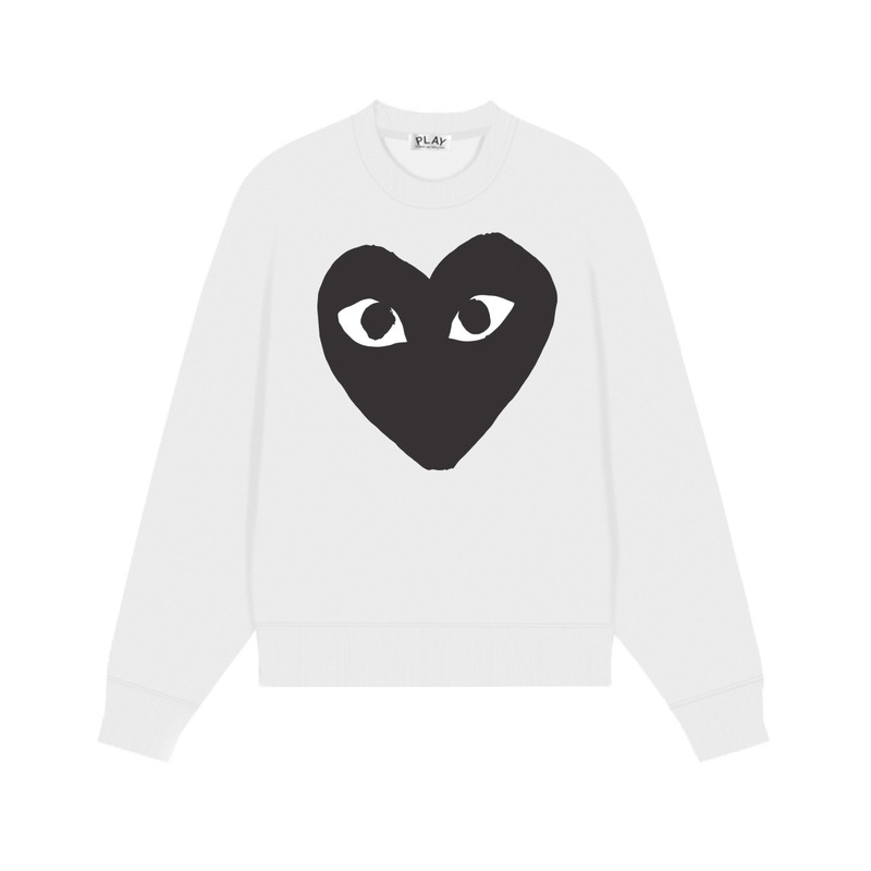 Comme des Garcons川久PLAY刺绣爱心秋冬季长袖圆领毛圈卫衣 男女|undefined