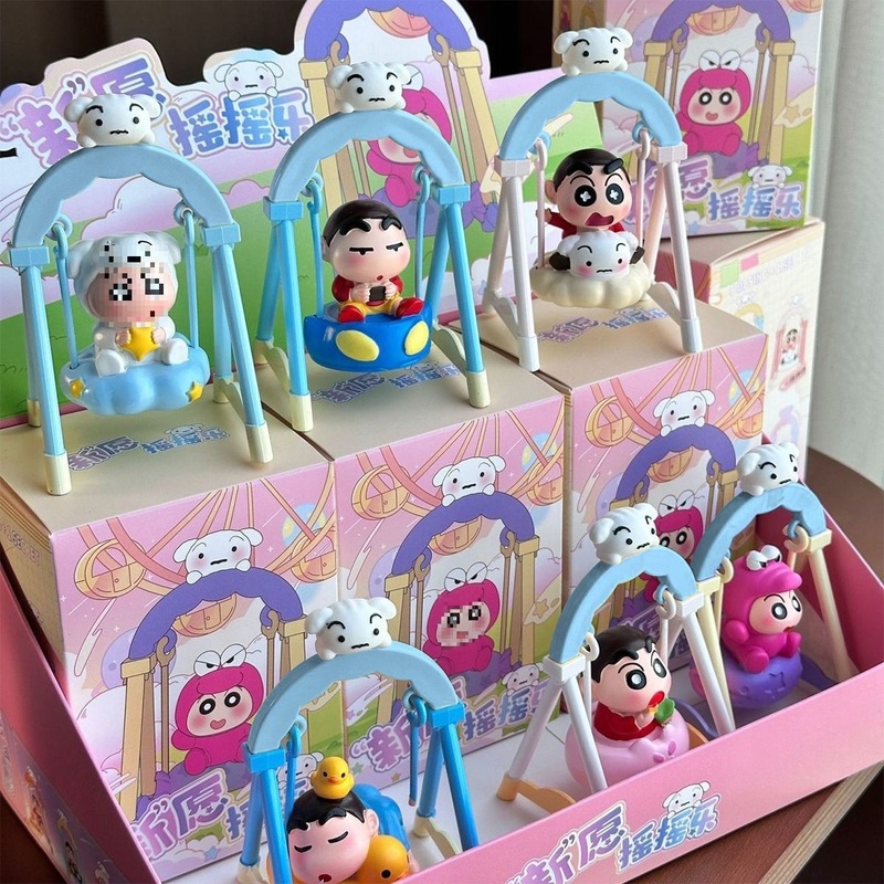蜡笔小新荡秋千系列盲盒手办潮玩公仔解压治愈系桌面摆件玩偶礼物|undefined