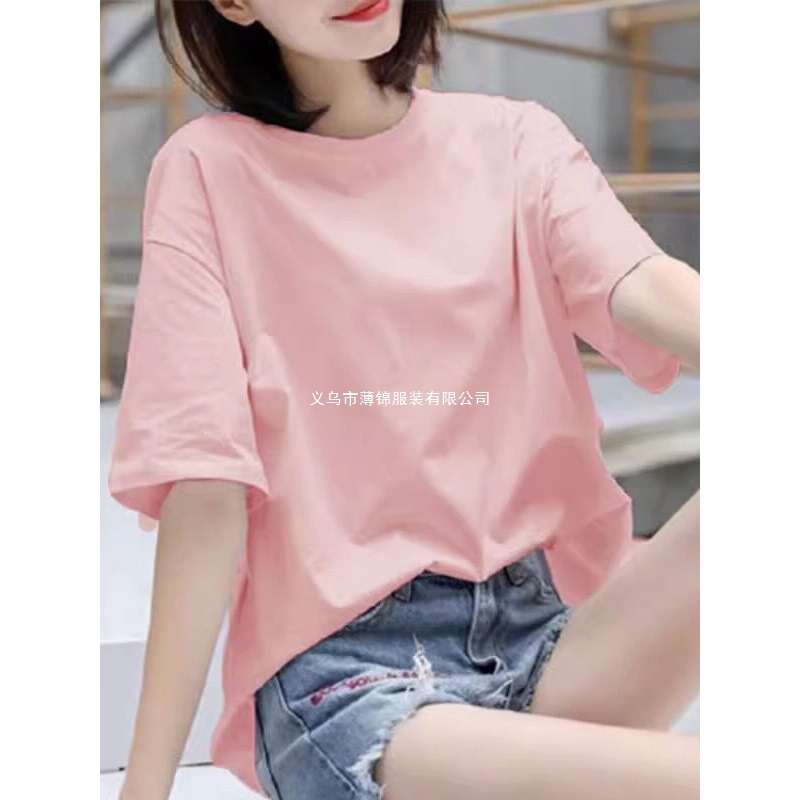 2026 Summer Short-Sleeved T-Shirt for Women, Pure Color, Loose, Large Size, Summer Half-Sleeved Top, New Style T-Shirt, Korean Style Bottoming Shirt 2026 Summer Short-Sleeved T-Shirt for Women, Pure Color, Loose, Large Size, Summer Half-Sleeved Top, New Style T-Shirt, Korean Style Bottoming Shirt