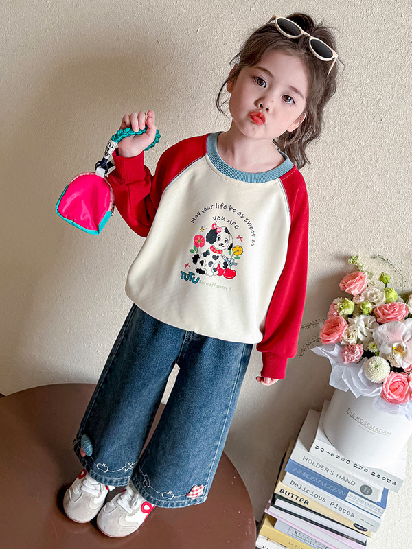 女童裤子春秋款2025新款春装儿童牛仔裤女小童长裤夏季休闲裤宽松|undefined