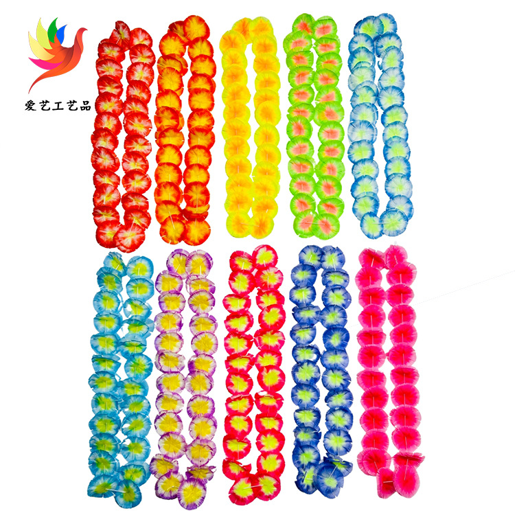 Poliéster tela de simulación pétalos guirlandas ceremonia de entrega de premios guirlandas coloridas festivales de baile guirlandas vestidos