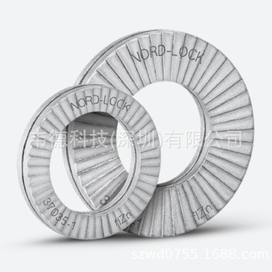 瑞典原装Nord-Lock 碳钢双叠自锁防松垫圈NL12 洛帝牢垫圈代理M12