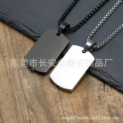 New Stylish Simple Openable Stainless Steel Military Brand Necklace Pet Urn Pendant to Commemorate Loved Ones Jewelry