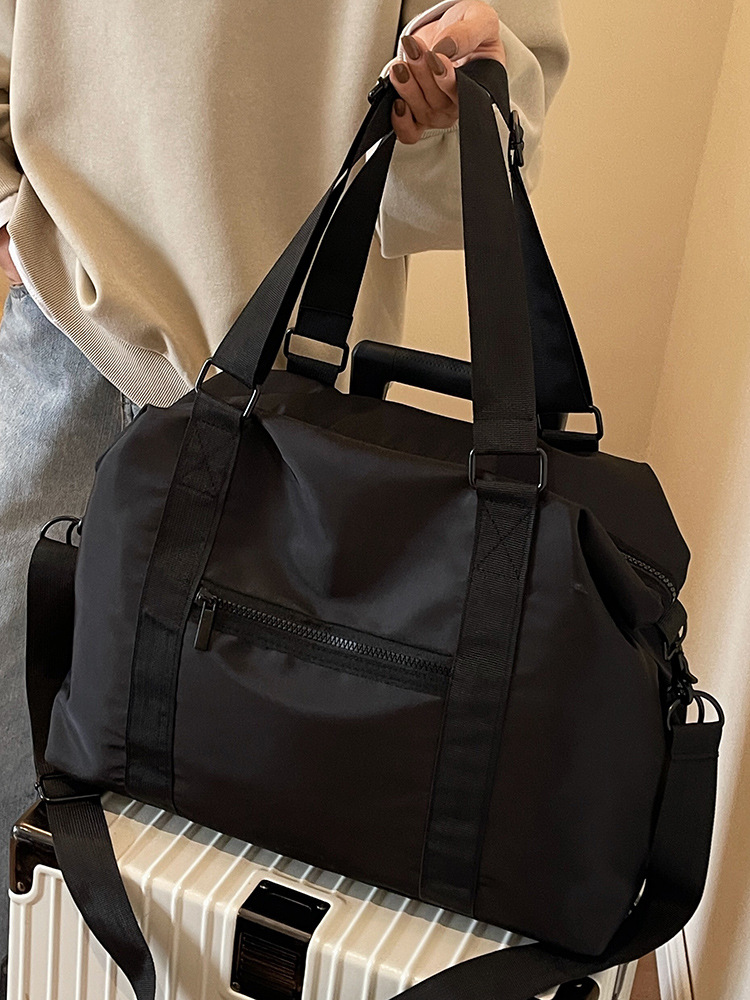 Bolsa de viaje de corta distancia bolsa de equipaje ligero de gran capacidad de los hombres de encargo al por mayor de color sólido bolso de hombro portátil