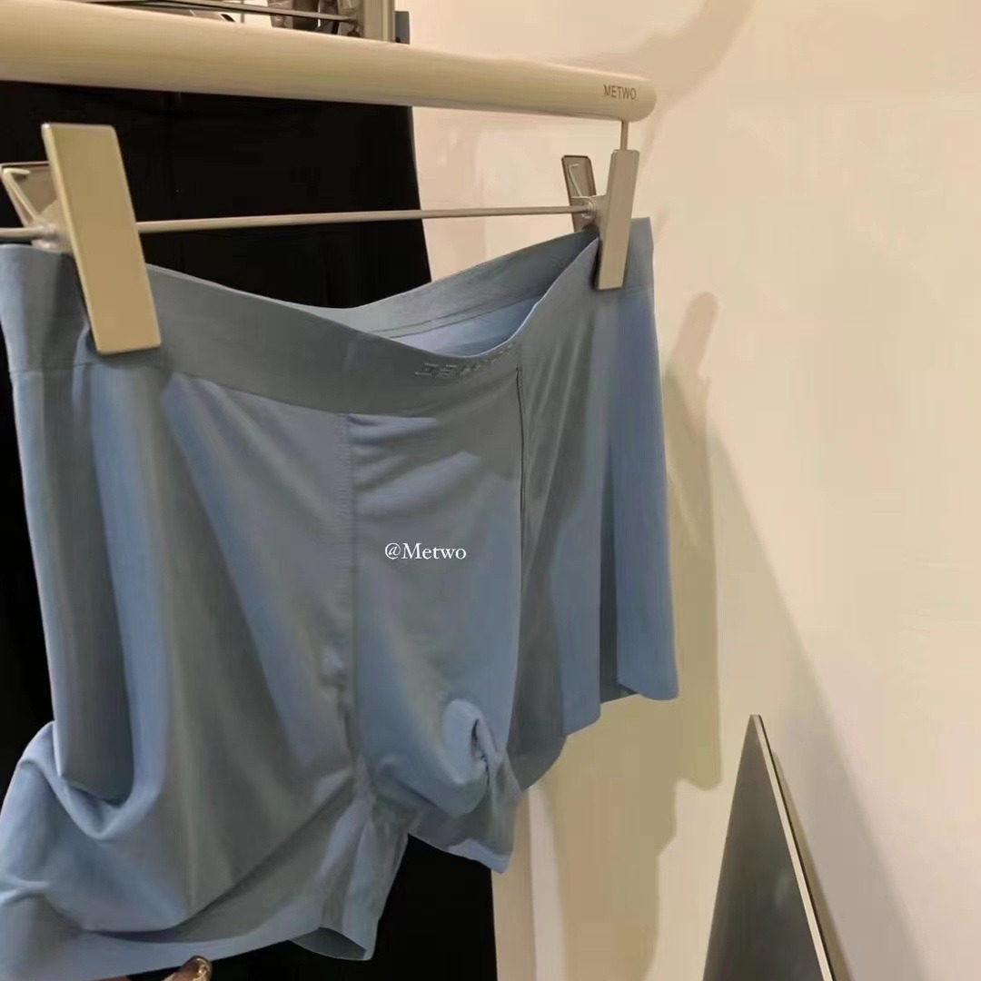 metwo Ice-sense Men's Boxer Briefs Summer Ultra-thin Ice Silk Breathable Seamless Cool High Elastic Large Size Men's Underwear