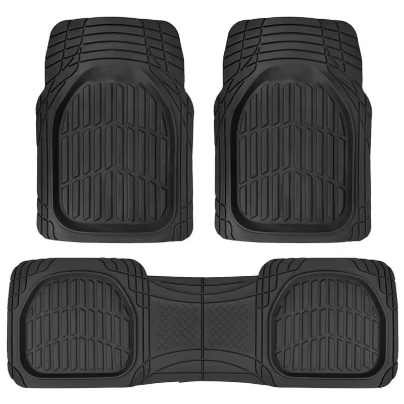 Universal Car Anti-Slip Wear-Resistant Driver Side Floor Mat Rubber 3-Piece Set (Universal Foot Pad) - 3-piece-set