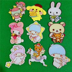 Japanese and Korean Cute Cartoon Acrylic Pinback Charms, Melody Twin Stars Personality Badges Wholesale Pin Accessories