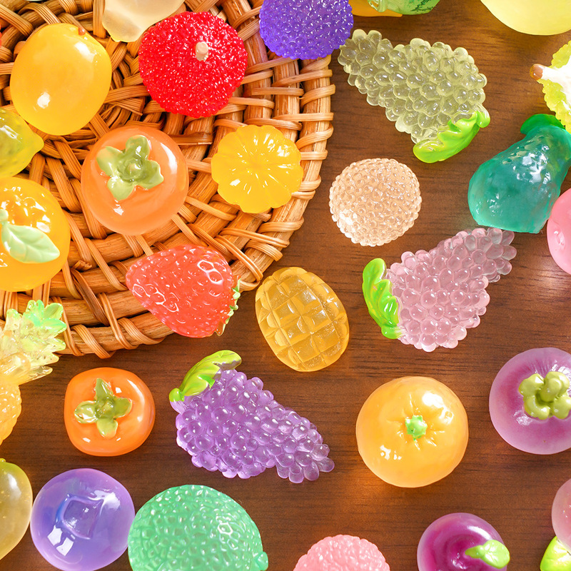 Creative simulation food play luminous mini fruit adorable diy blind bag accessories hanging accessories miniature small ornaments
