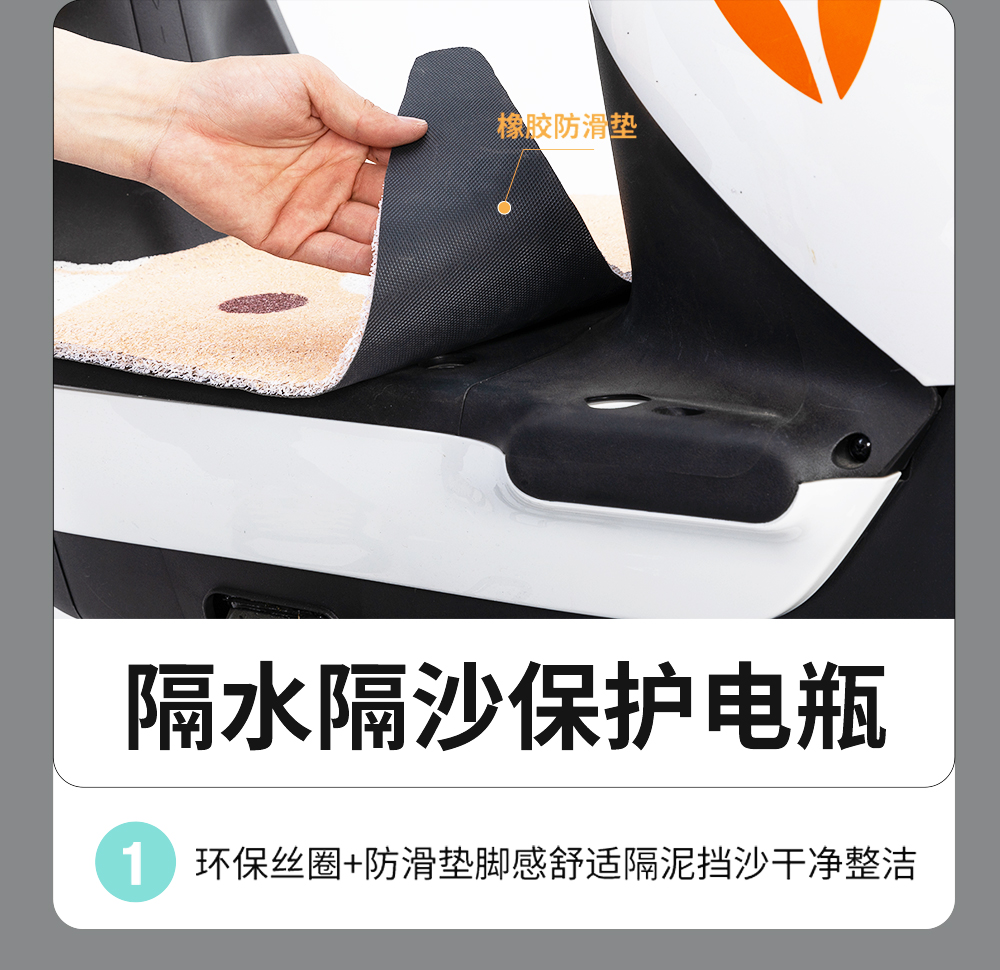 Suitable for Mavericks G400T Electric Vehicle Foot Mat Modified g400t Power Edition Waterproof Pad Anti-slip Rubber Foot Mat