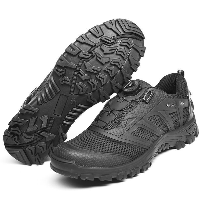 73A New Automatic Buckle Men's Spring and Autum Mesh Breathable Outdoor Sports Leisure Running Mountaineering Training Shoes Running Shoes