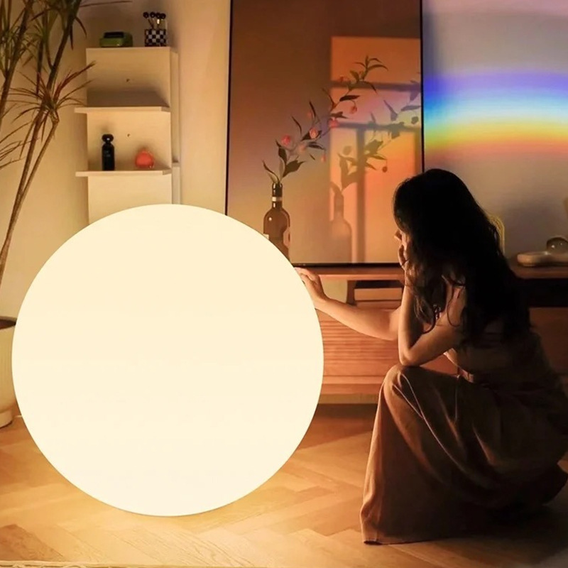 Scandinavian Accessible Luxury Internet Celebrity Photo Floor Lamp Personalized Design Living Room Sofa Edge Ball Mobile App Smart Table Lamp