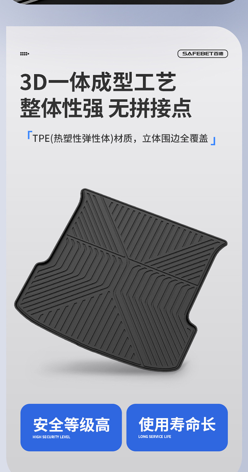 Suitable for Xpeng M03 G6 G7 G9 P7 P7+Gx L03 Special Tpe Car Trunk Mat