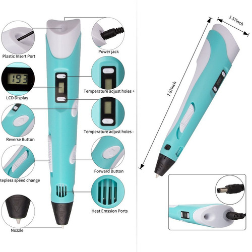 Cross-border exclusive 3D printing pen stereoscopic painting 3D doodle pen for children and students, factory direct supply