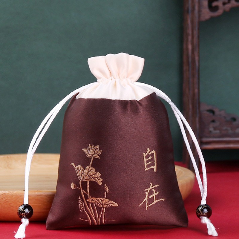 Bolsita bolsita bolsa vacía Dragon Boat Festival portátil repelente de mosquitos bolsa DIY azul y blanco bolsa de lino de algodón bolsa bolsita