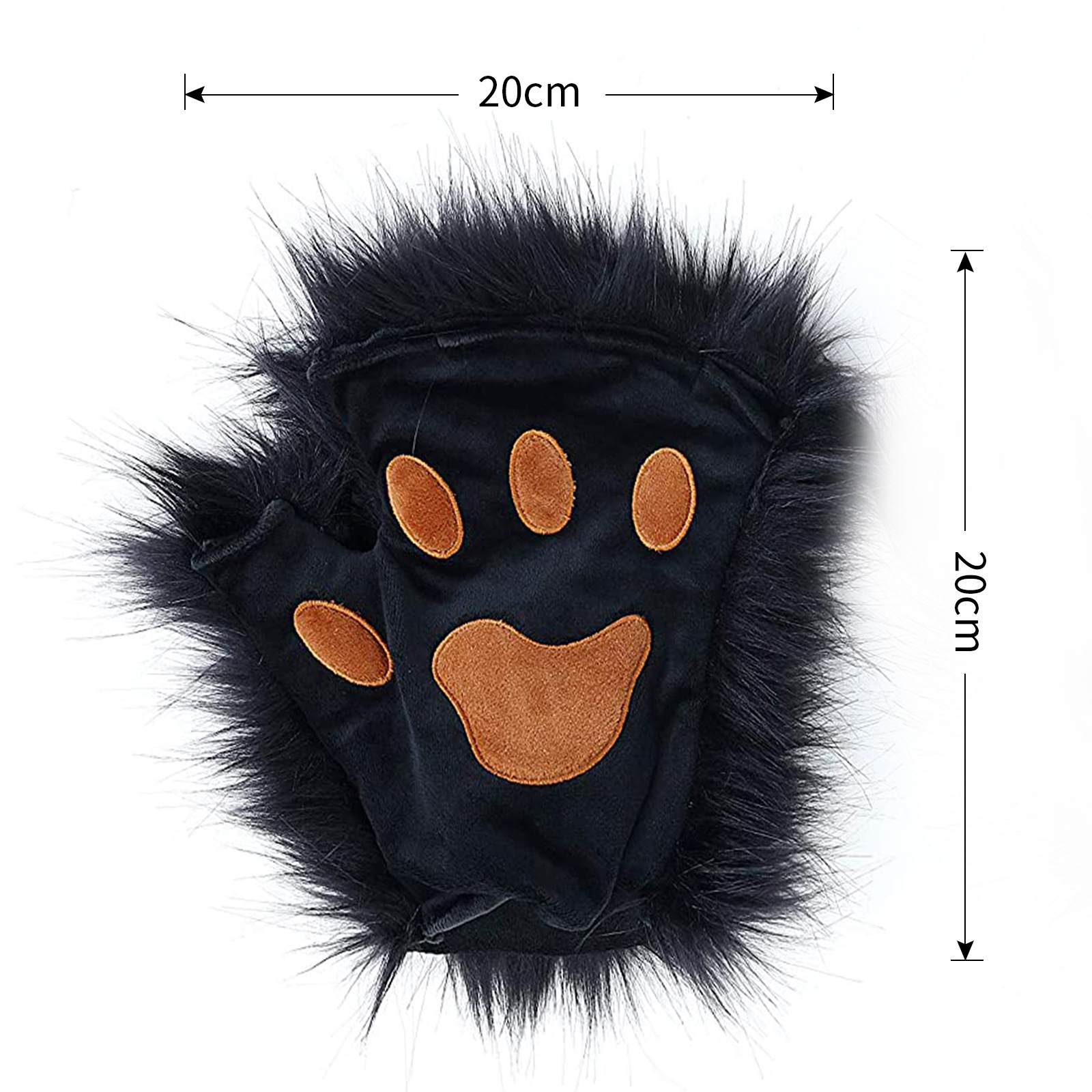Halloween suit animal claws simulation plush fox ears headband animal ears animal tail cos accessories_voghion.com