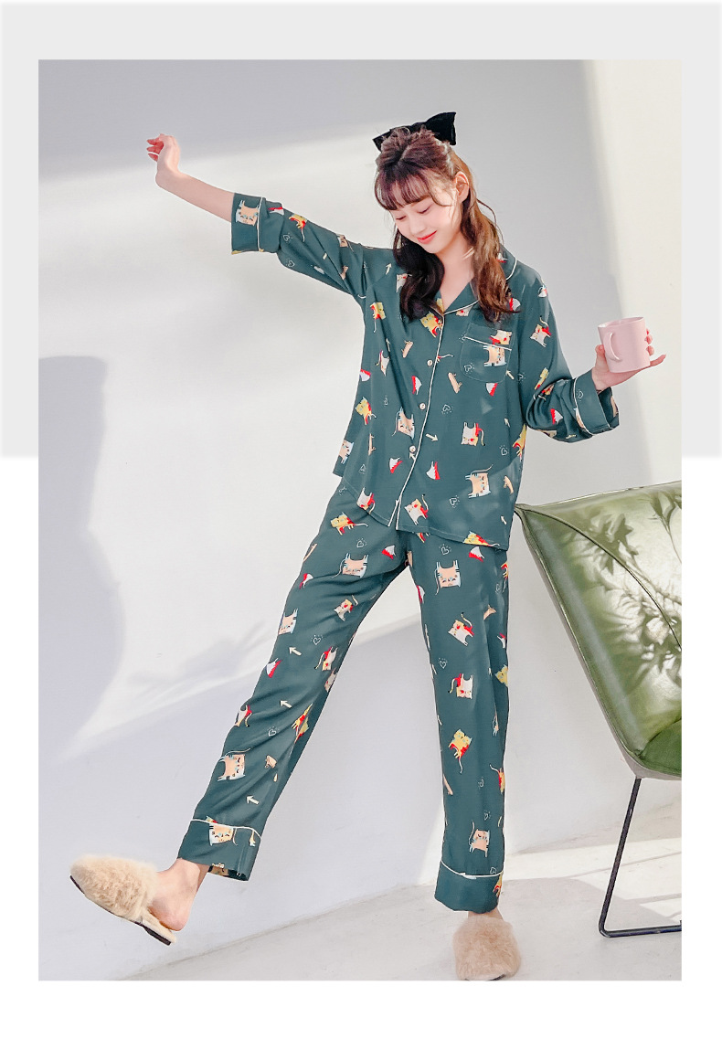 spring and summer new silk pajamas  NSJO29510