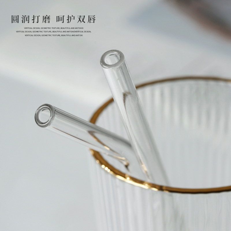 Transparent glass straw