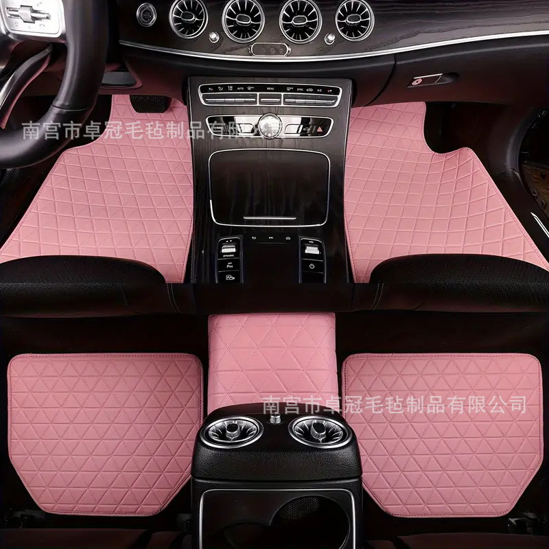 Car Floor Mats, Universal Pvc Leather Carpets, 5-Piece 4-Piece Set, Export Cross-Border Temu Amazon Shein