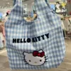 Blue and white check Kitty bag