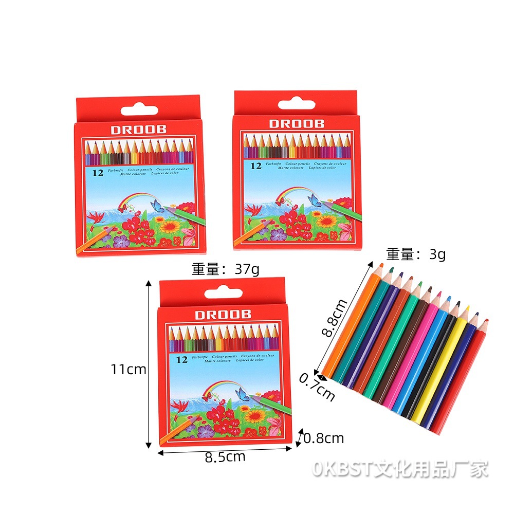 12 lápiz de color pintado corto graffiti arte lápiz de color jardín de infantes día de los niños regalos de papelería