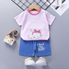 Children's summer sleeves, set, T-shirt for boys, clothing, children's clothing, Korean style