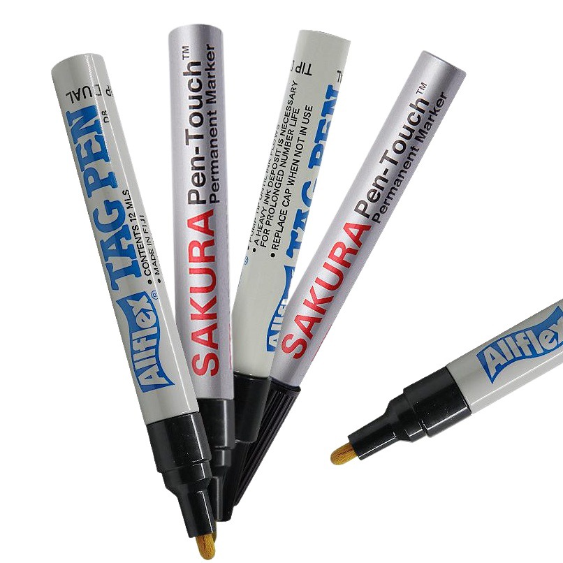 Fácil Fu oreja tarjeta pluma de flor de cerezo marcador de tarjeta de cría veterinaria pluma de etiqueta de oreja con recarga de cerdo pluma marcador de tarjeta