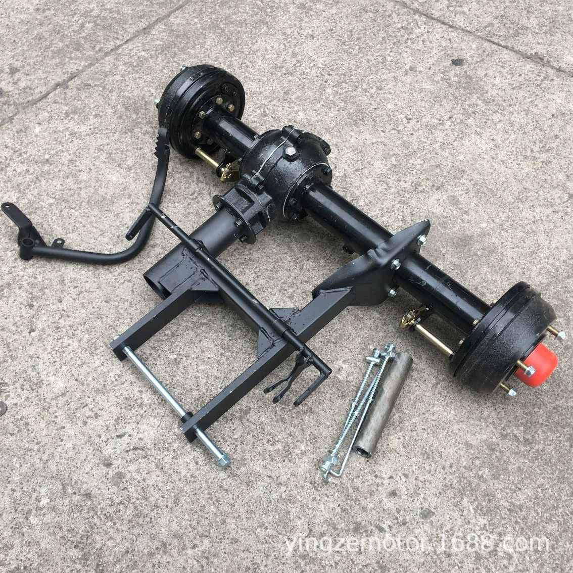 Модифицированная трехколесная задняя ось мотоцикла, четырехколесная подвеска Big Bull Beach Axle, трансмиссия, дифференциальное устройство, барабанный тормоз, задняя ось