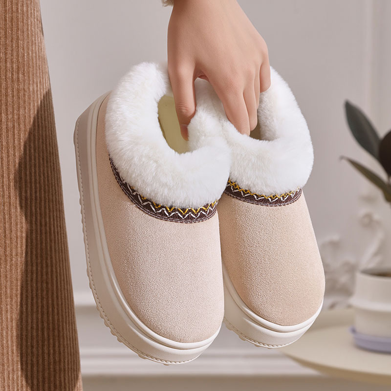 Zapatillas de peluche nuevas zapatillas de algodón de invierno anti-deslizante de invierno para mujeres y hombres. image 13