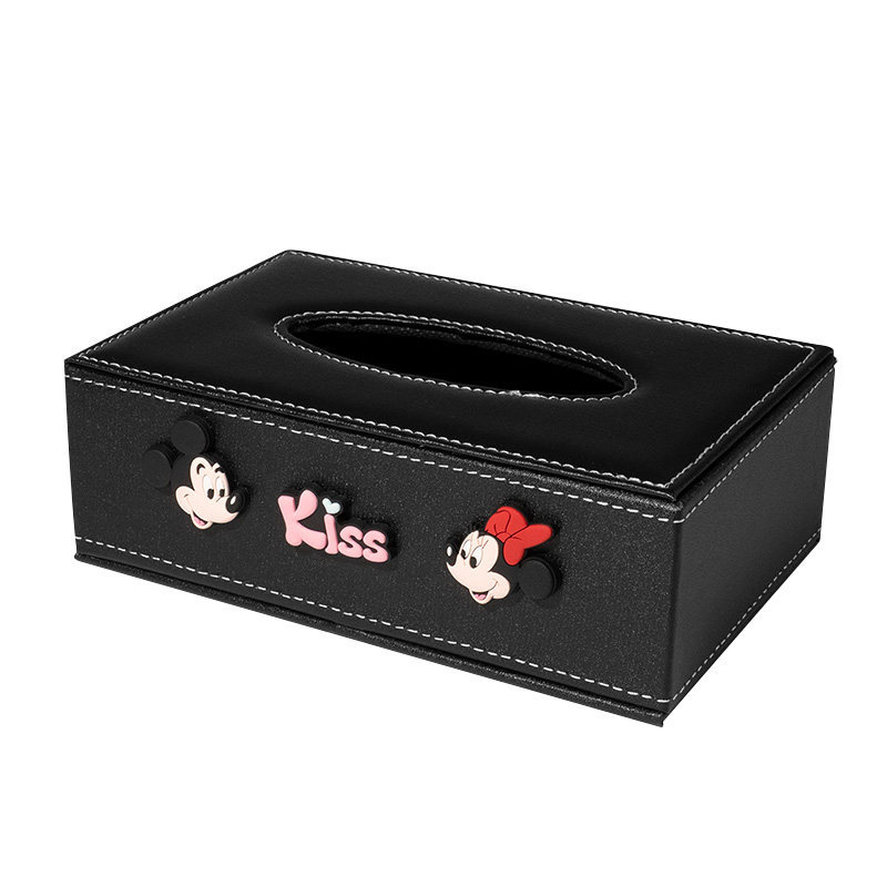 Use Armrest Box | Other Car tissue box/set - mickey-minnie-profile-with-non-slip-mat-suitable-for-about-300-tissues