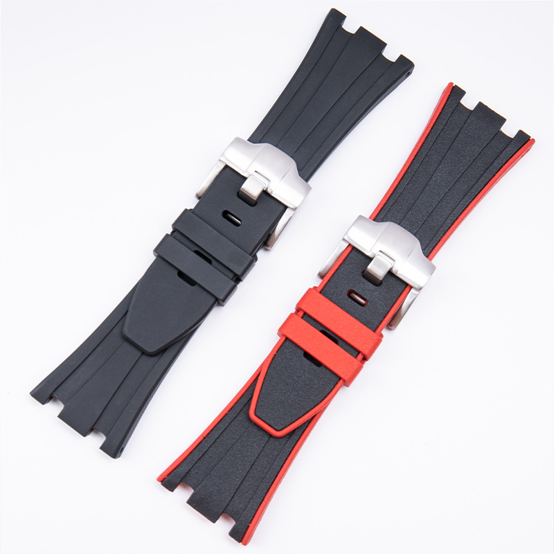 28mm双色氟橡胶手表带适用AP爱*彼皇家离岸42mm/26470/26480/2617