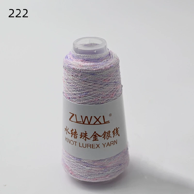 Woven silk threads handmade, 50 gram, gold and silver