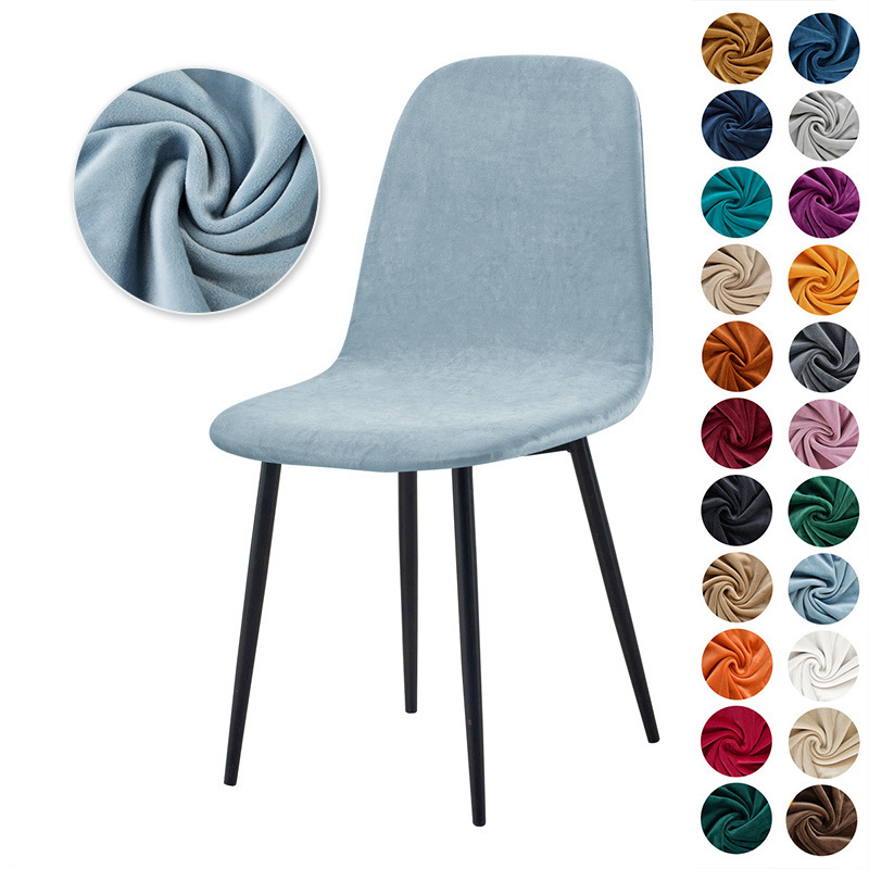 Funda para Silla de Comedor Semicircular de Terciopelo de Zorro Plateado, Transpirable, Antipolvo, para Hogar y Hotel image 11