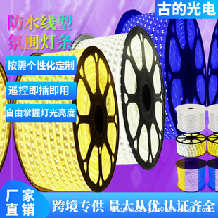 Led Light Strip Self-Adhesive Low-Voltage Light Strip Three-Color Dimmable Linear Light Atmosphere Neon Flowing Line Light Cross-Border Exclusive Supply